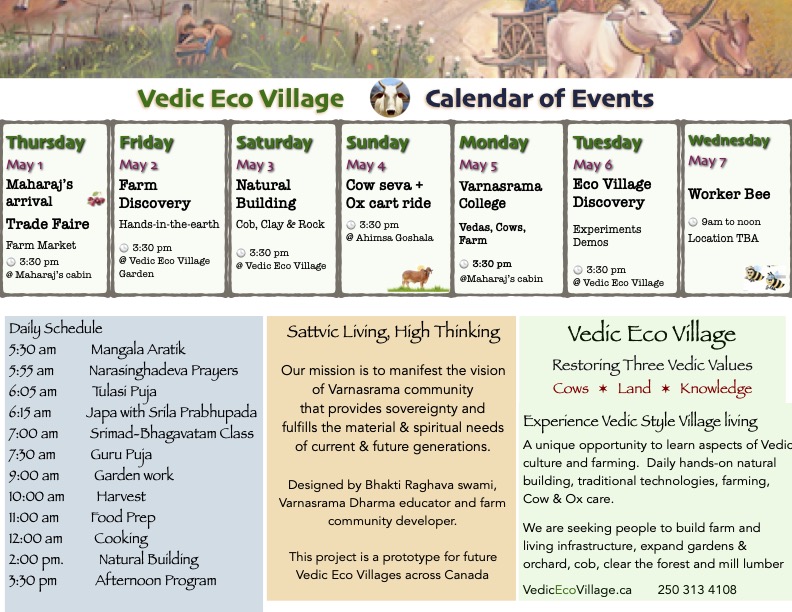 calendar of events