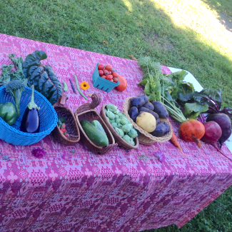 Veggies on Market table