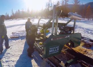 Milling logs for the Vedic Education Center